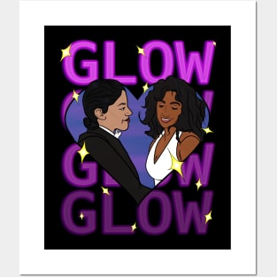 Arthie and Yolanda - Glow Posters and Art